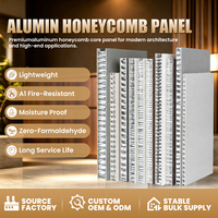 Panneau décoratif en aluminium nid d'abeille antibactérien 9/18 mm, panneau en aluminium nid d'abeille haute résistance