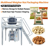 Automatische korrelverpakkingsmachine 20-45 zakjes/min Multi-head weegschaal voor noten, amandelen, pistachenoten, gedroogd fruit en snacks