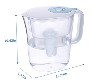 BPA miễn phí kiềm lọc nước lọc bình Jug Loại bỏ Clo kim loại nặng vi khuẩn nhựa than hoạt tính hướng dẫn sử dụng 100 GPD - Product Image 2