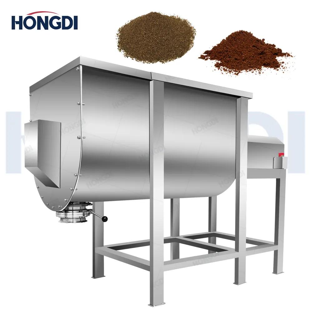 Công nghiệp Muối giặt chất lỏng Mixer dày 304 thép không gỉ U Loại Mixer đôi vít vành đai năm mươi Mixer