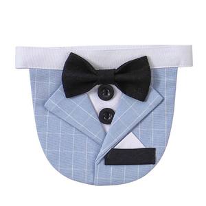 Tanpopo Tuxedo Pet Cat Suit Collar Bandana W/ Bowtie Handsome Small Dog Party Costume Accesorios Bufanda <span class=keywords><strong>Precio</strong></span> de fábrica al por mayor - Product Image 3