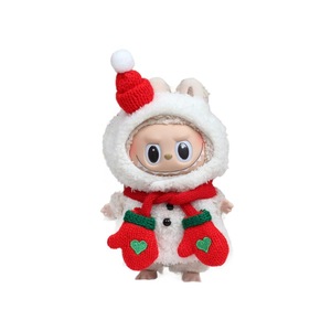 Tenue d'hiver pour poupée Labubu Rabbudo 17 cm, costume de bonhomme de neige, mitaines en peluche en forme de cœur de Noël, accessoire - Product Image 5