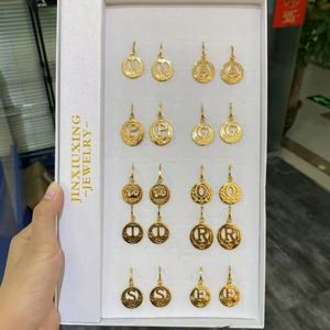 JXX Fashion – Ensemble collier et boucles d'oreilles pendantes plaqué or 24 carats, en laiton de haute qualité, style classique, vente en gros personnalisée pour Kiribati - Product Image 2