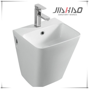 5800D New art modern hand wash basin white ceramic wall hung small basin for bathroom
