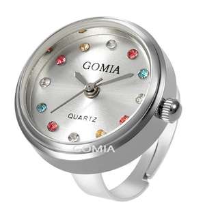 Reloj de anillo influyente Nuevo color diamante INS moda pequeño mini reloj de dedo los estudiantes pueden vivir anillos de reloj impermeables para mujeres - Product Image 6