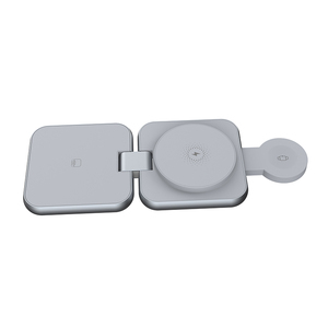 2024 Meilleure vente 15W pliable en aluminium 3-en-1 chargeur sans fil magnétique charge rapide support de voyage Portable pour téléphones mobiles - Product Image 1