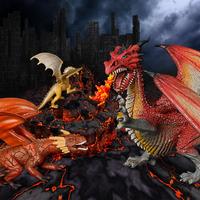 Figurines de dragon en PVC massif, modèle de statue mythologique, figurines d'animaux, vente en gros