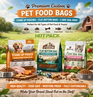 Sacchetti Personalizzati Richiudibili in Mylar per Snack per Animali Domestici, Buste Autoportanti Laminate in Alluminio a Prova di Umidità per Rivenditori di Prodotti per Animali, MOQ 500 Pezzi