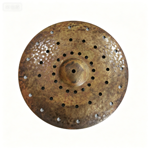 Platillo apilable de bronce B20 hecho a mano con múltiples orificios, efecto seco, para batería - Product Image 6