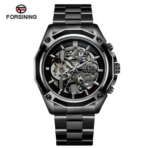 <span class=keywords><strong>Orologi</strong></span> da <span class=keywords><strong>uomo</strong></span> automatici scheletrati neri <span class=keywords><strong>alla</strong></span> <span class=keywords><strong>moda</strong></span> ed eleganti, in acciaio inossidabile, con allarme, analogici, stile Shanghai, dalla fabbrica di Guangzhou - Product Image 5