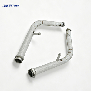 ท่อดาวน์ไปป์แบบ High Flow Sport สำหรับ Mercedes G63 AMG W463 M177 4.0L V8 Biturbo ผลิตจากเหล็ก 304 สำหรับการอัพเกรดท่อไอเสียแบบ Racing พร้อมแผ่นกันความร้อน - Product Image 4