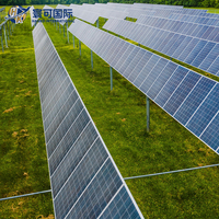 Support de montage solaire à double poteau fixe, support solaire universel à double colonne, support solaire en acier galvanisé à angle personnalisé