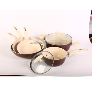 Di alta Qualità Diretta Della Fabbrica <span class=keywords><strong>Offerta</strong></span> Al Carbonio Colorful 10Pcs Cucina Cucinare Pentola Padella <span class=keywords><strong>Pentole</strong></span> <span class=keywords><strong>Set</strong></span> Con Copertura in Vetro Temperato - Product Image 3