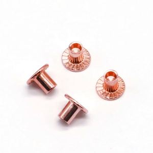 Rivets semi-tubulaires à tête plate en cuivre rouge de qualité supérieure, fabriqués directement en usine, conformes aux normes ISO, polis, marque Saitong - Product Image 4