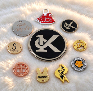 Étiquette en métal personnalisée à coudre, patch brodé, logo de marque en métal pour vêtements et sacs en cuir - Product Image 2