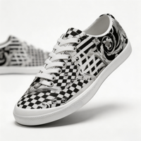 Chaussures en toile unisexes tendance, logo personnalisé, chaussures de marche, baskets à lacets, respirantes, souples, POD ODM OEM