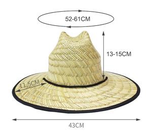 ソーブレロワイドブリムストローレディースサンハットビーチライフガードハット麦わら帽子男性用カスタムロゴ付き2025 - Product Image 3