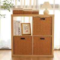 Organisateur ménager rotin paille boîte de rangement livres articles divers vêtements papier tissé paniers de rangement