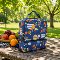 Sac isotherme à fermeture éclair grande capacité, durable, double couche, sac à dos portable pour le camping en plein air et les pique-niques