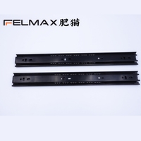 Glissière télescopique à roulement à billes Felmax de 45 mm de largeur pour tiroirs, armoires de bureau et de cuisine, accessoires et outils de quincaillerie