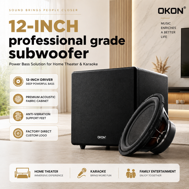 Wholesale Professional Factory 12 Inch Subwoofers Sound Equipment Amplifiers Speaker for Living Room Home Theater Karaoke Use