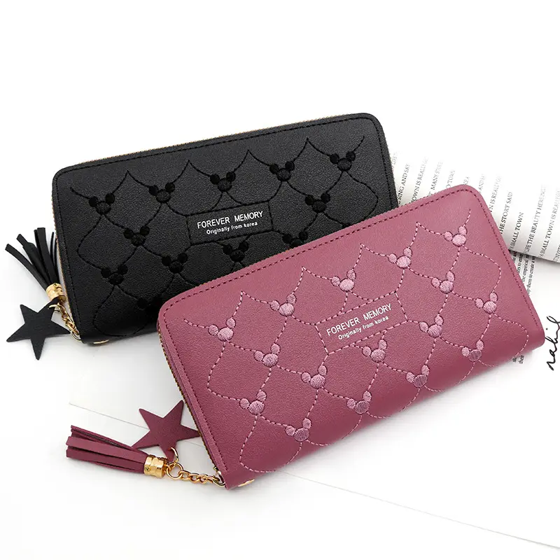 New minimalist little short cheap mini cute slim purse, ladies, girls fashion purse thin fringe 2024 new hot sale woman wallet