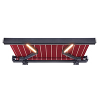 Auvent pliant en PVC, électrique, manuel, télécommande, taille personnalisée, installation pergola, alliage d'aluminium, moderne, extérieur, imperméable