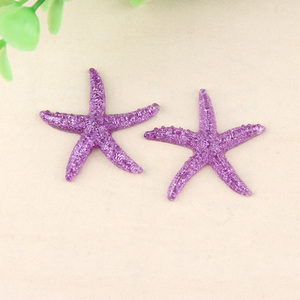 カスタムメイド40mmサイズカラーシミュレーションキラキラヒトデフラットバックレジンカボションヘッドバンドヘアクリップ用 - Product Image 6