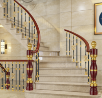 Rampes d'Escalier Intérieures Droites en Aluminium, Garde-Corps Domestiques et Privés pour Villas et Projets Hôteliers