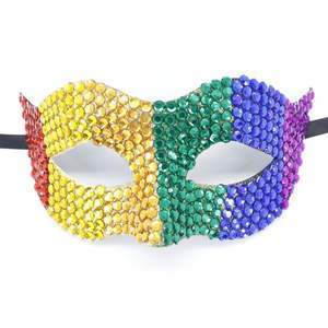 Deluxe PVC pour Ghost Face Bling Eye Crystal Costume Mask Diamond Incrusted Hot New Sparkly Rhinestone for Carnival Masquerade Ball - Product Image 1