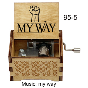 Caja Musical de Madera My Way con Mecanismo de Cuerda, Canción <span class=keywords><strong>Popular</strong></span>, 18 Notas, Recuerdo Especial para Familiares, Regalos de Navidad - Product Image 5