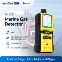 Détecteur de gaz marin Bosean, moniteur de 5 gaz avec pompe, Bosean K-600M, détecteur multi-gaz portable CO2 O2 H2S CO CH4 5 en 1