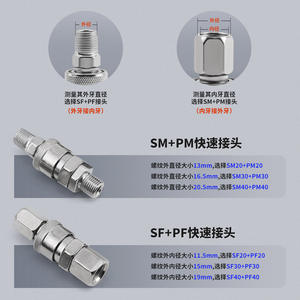 Raccord rapide pneumatique de type C, nouveaux accessoires pour compresseur d'air en laiton avec raccords rapides mâle/femelle SP/SM/PP/PM/SF/SH - Product Image 4