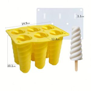 Molde de Silicona de Grado Alimenticio para Helado en Espiral y Cubitos de Hielo con Características de Congelación Rápida y Fácil Desmolde - Product Image 6