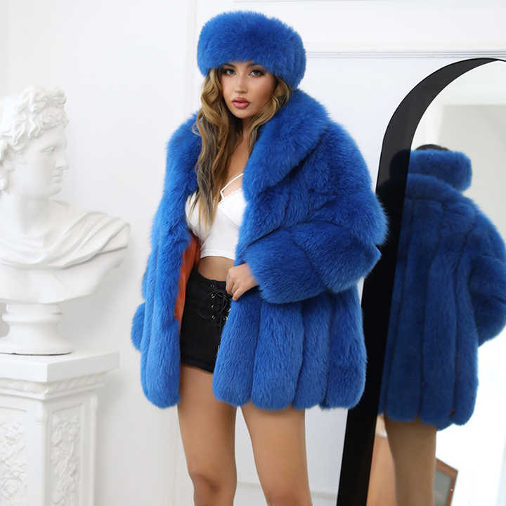 Finery Customized Women Winter Genuine fox Fur Outwear Clothing