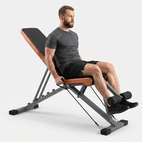Banc de musculation inclinable et réglable en acier avec pieds en caoutchouc antidérapants pour l'entraînement physique des débutants