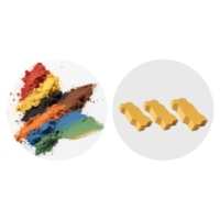Briques jaunes en poudre, pigment de couleur au oxyde de fer, g
