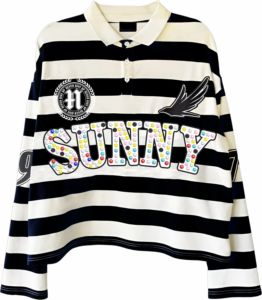 Maglietta Termica Personalizzata a Maniche Lunghe in Spugna Francese con Bottoni, Ricamo a Righe e Strass, <span class=keywords><strong>Polo</strong></span> a Maniche Lunghe - Product Image 6