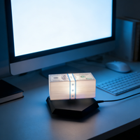 Lampe de Nuit Flottante en Forme de Dollar avec Lévitation Magnétique Rotative, Idéale pour Cadeau et Décoration Intérieure