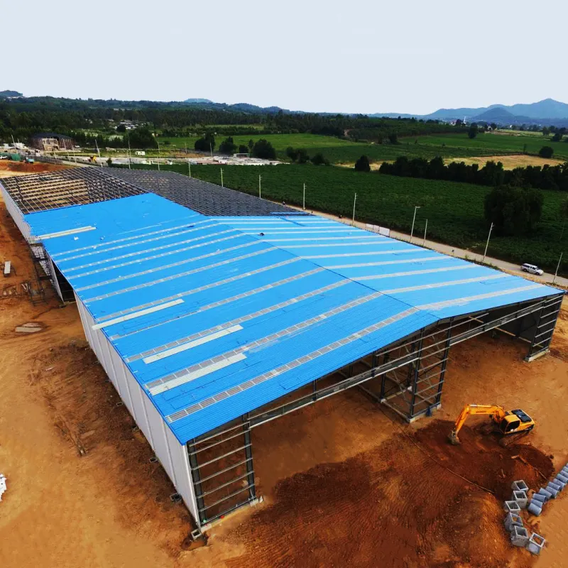 Servizio one-stop di alta qualità struttura di magazzino capannone in acciaio costruzione di fabbrica officina per la vendita