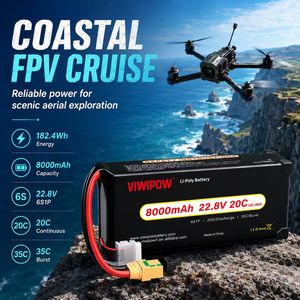 Batterie au lithium-ion de haute qualité résistante aux basses températures FPV 8000mah 20C 6S 8S 182Wh/kg pour drone FPV - Product Image 4