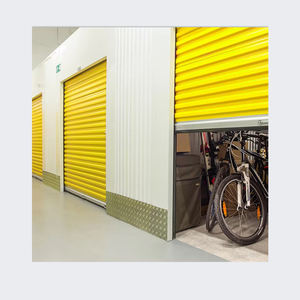 Porta Avvolgibile Moderna in Acciaio Zincato, Design Colorato per Self Storage, Porta Manuale Stile Fattoria per Uso in Garage - Product Image 1