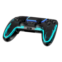 Manette de jeu sans fil Saitake pour Playstation 4 avec design d'éclairage RVB, manette de jeu PS4