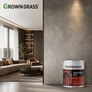 Peinture murale GROWNGRASS moderne décorative à effet métallique en acrylique, finition mate, durable, pour application au pinceau, pour l'intérieur des bâtiments - Product Image 3