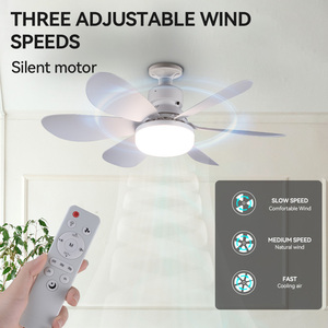 Hiện đại LED fan hâm mộ ánh sáng E27 điều khiển từ xa 3 màu sắc có thể thay đổi mạnh mẽ tốc độ gió 52cm 32 Wát AC85-265V quạt trần ánh sáng cho phòng ngủ - Product Image 3
