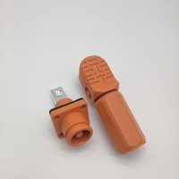 Système de stockage d'énergie par batterie avec prise et fiche DC 1500V, verrouillage par came 200A, couleur orange et noir