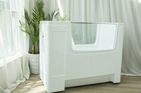 Machine de bain à ozone autoportante, écologique, au design moderne, avec 8 jets, pour le toilettage et le bain des chiens dans la salle de bain