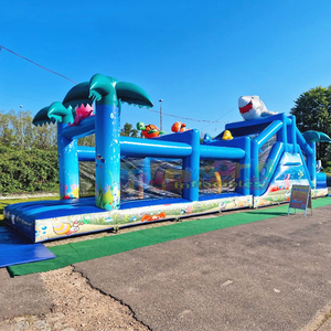 Gran circuito de obstáculos inflable comercial para exteriores, castillo inflable para fiestas, pista de obstáculos inflable para adultos - Product Image 4