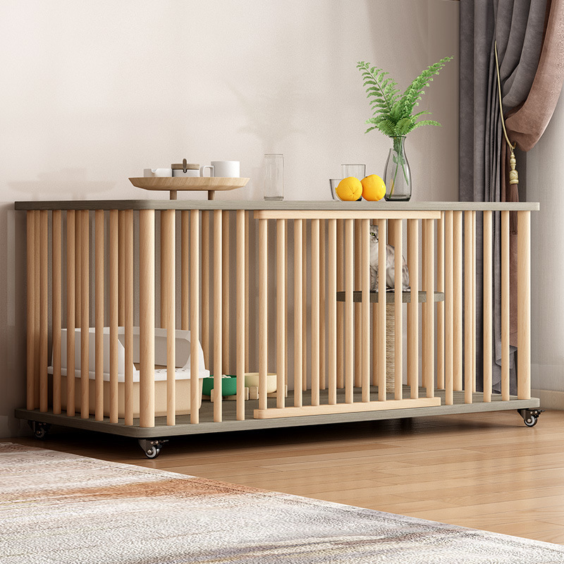 Cage carrée à un seul niveau grise de chat 112*56*57cm