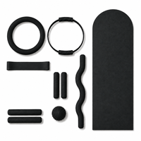 Kit d'accessoires de yoga et de Pilates portable pour la maison avec bandes de résistance, anneau de Pilates, tapis de yoga, barre de gym, haltères et blocs